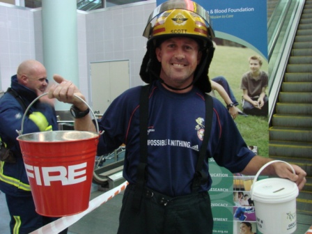 Tony Scott fundraising for the Skytower firefighter stairclimb