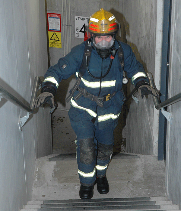 Firefighters stairclimb